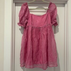 Lush babydoll pink dress